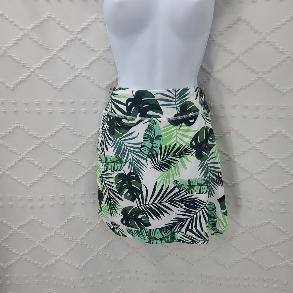 Reel Legends Jungle Leaves Skort tie sides Size XL Fishing Boating Gorpcore UPF - Picture 2 of 10